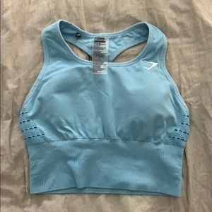 Sky blue Gymshark energy+seamless crop